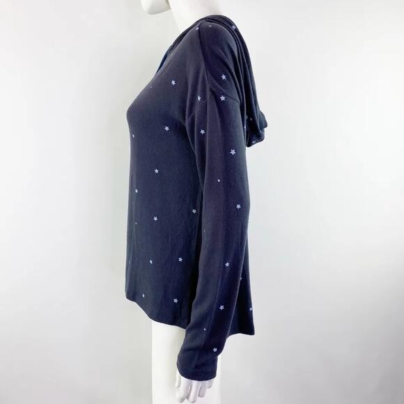 PJ Salvage Long Sleeve Graphic Stars Drawstring Hoodie Sz Small in Charcoal NWT - Picture 3 of 6